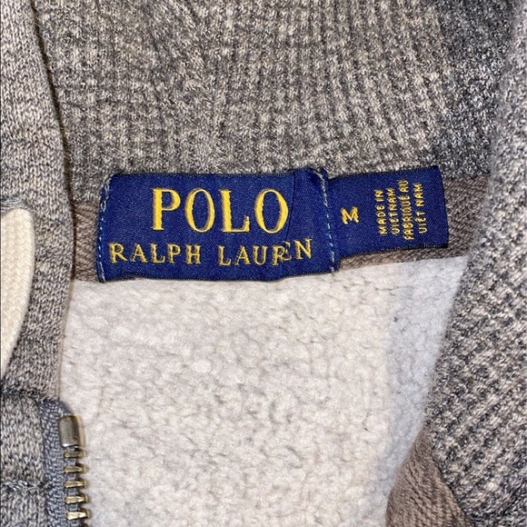 GREY POLO HOODIE - Picture 2 of 3